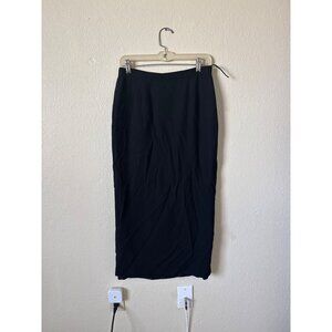 VTG Jacqueline‎ Ferral Black Long Maxi Skirt Size 10 Wool Pencil Skirt Grunge